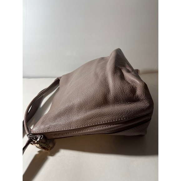 Taupe Leather Shoulder Bag - Picture 4 of 10